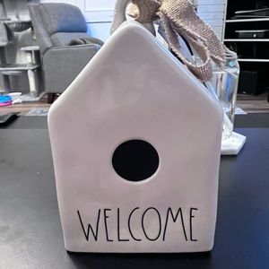 Rae Dunn Bird house “Welcome” BNWT magenta artisan collection